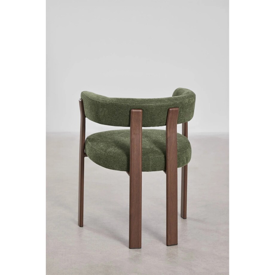 Krzesło z podłokietnikami tapicerowane Jolie, butelkowa zieleń