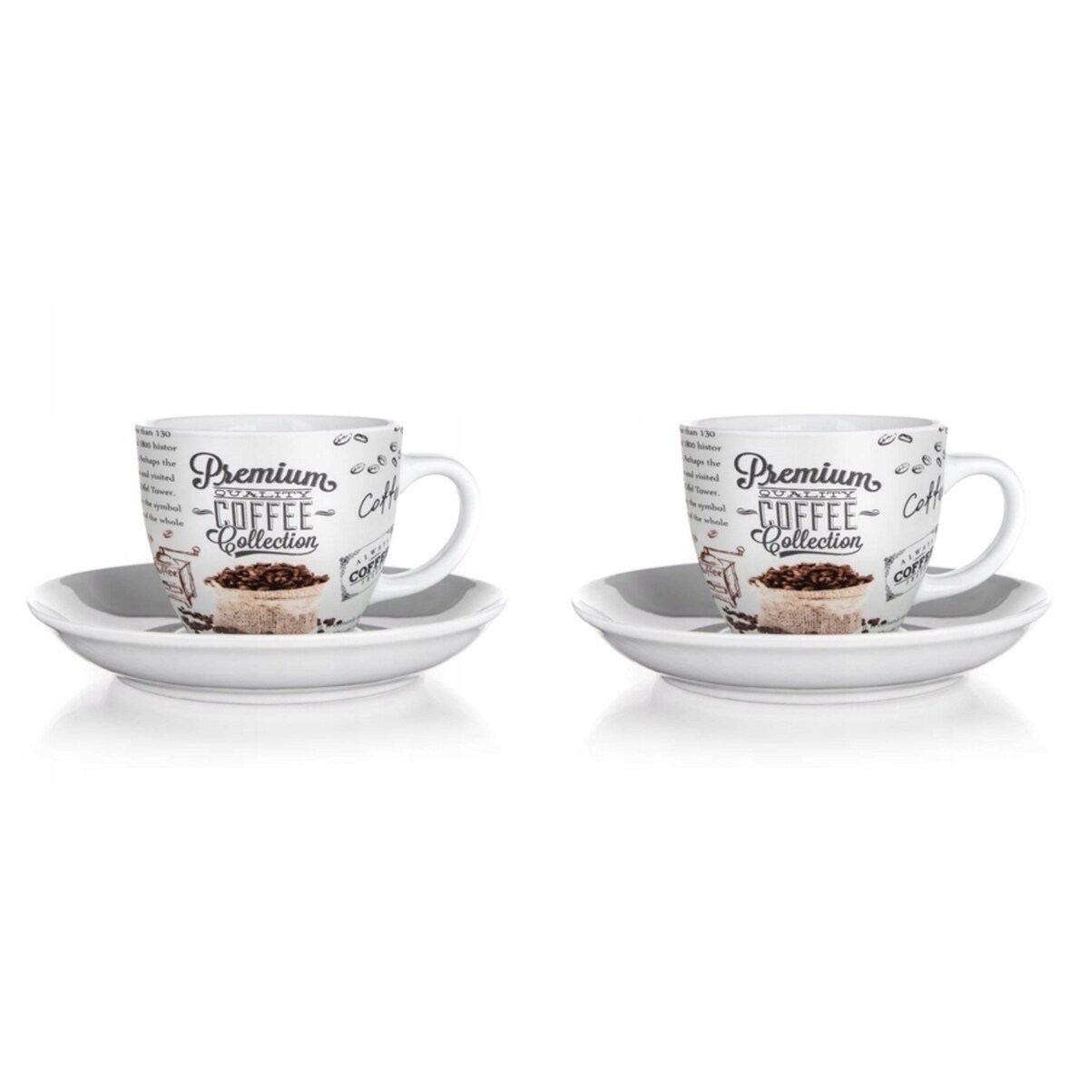 FILIŻANKA SPODEK 2x 190 ml na kawę espresso napoje upominek dla kobiet mamy