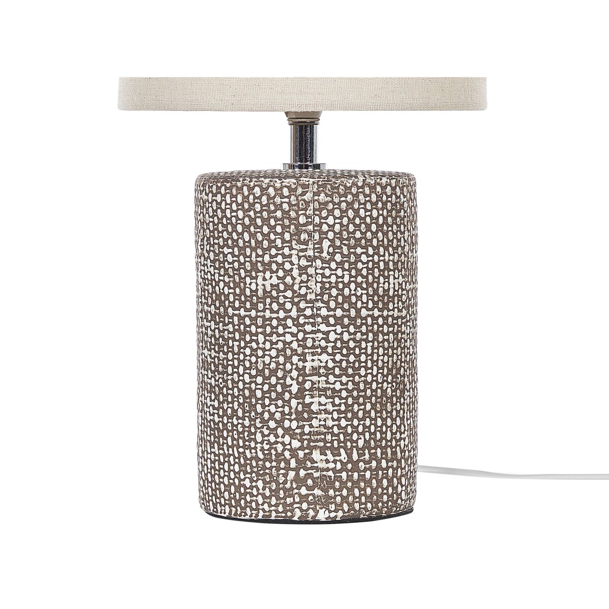 Lampa stołowa ceramiczna brązowa IDER