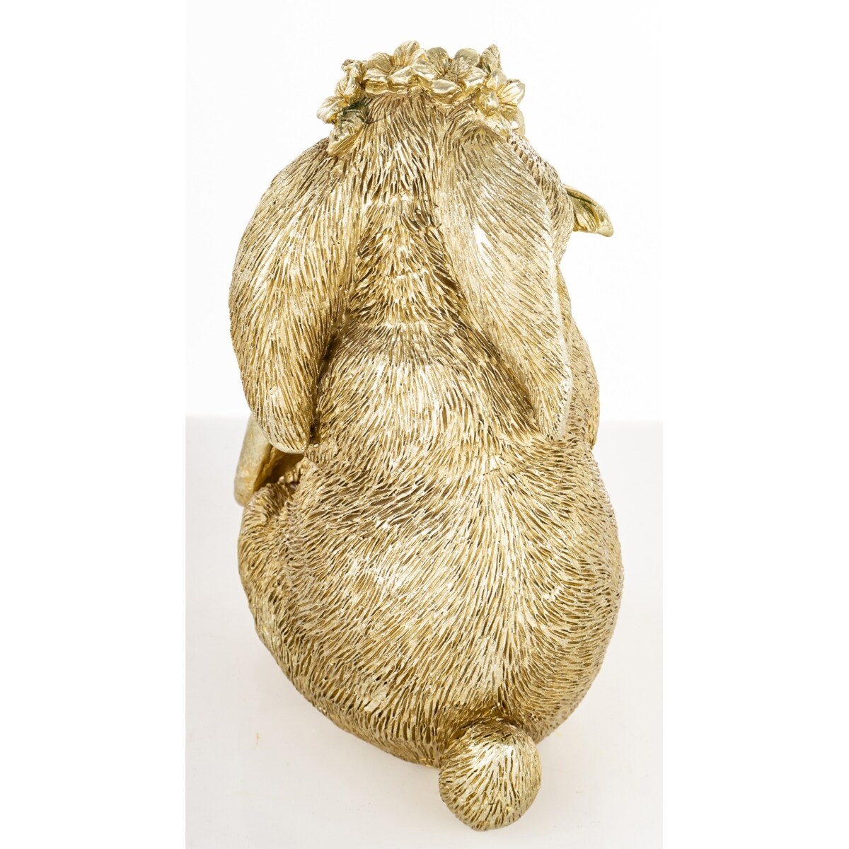 Figurka - złota króliczka z marchewką 16,5x12x10 cm KAROTO-3