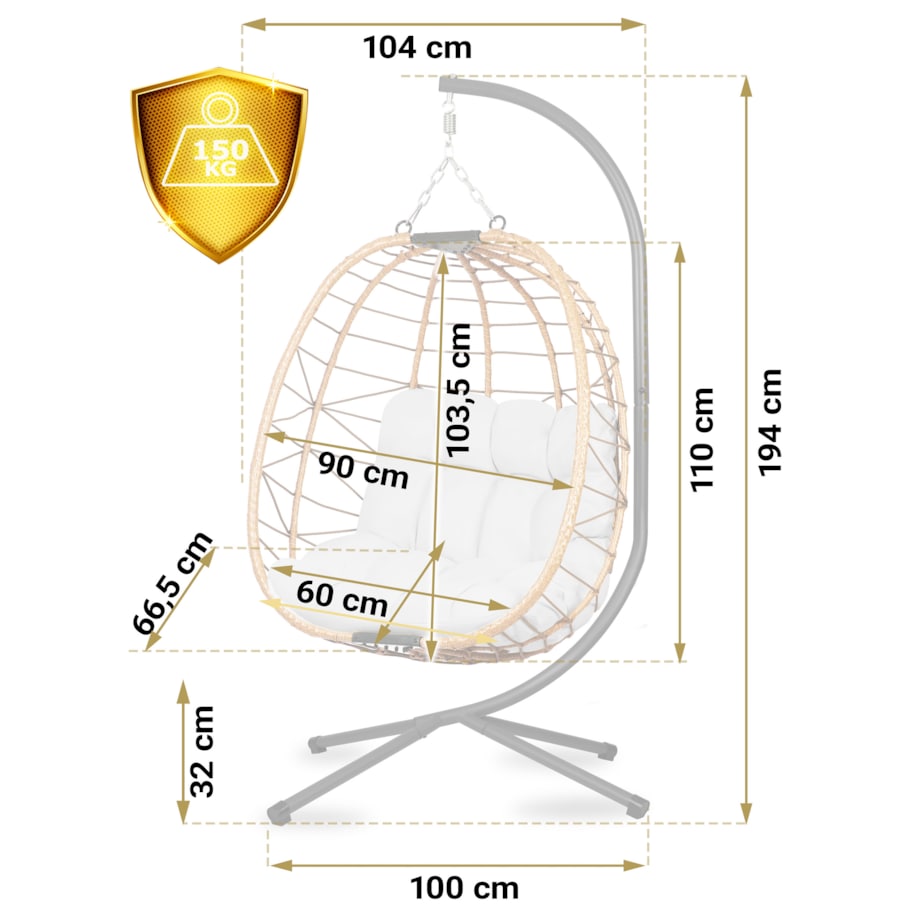 Fotel wiszący kokon ogrodowy składany huśtawka Tihuana Sofotel