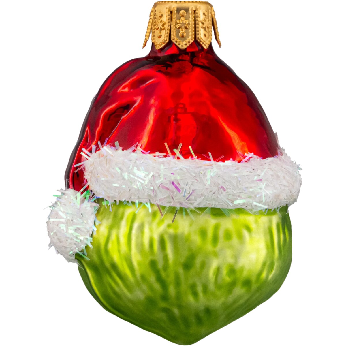 Bombka choinkowa szklana - Mini Grinch w czapce