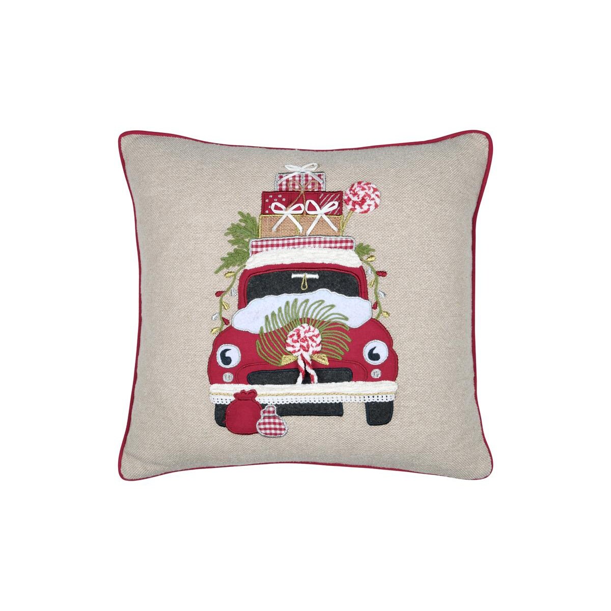 Świąteczna poduszka z nadrukiem, 45 × 45 cm