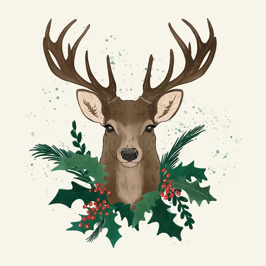 Serwetki świąteczne - Jeleń (2 szt.)
