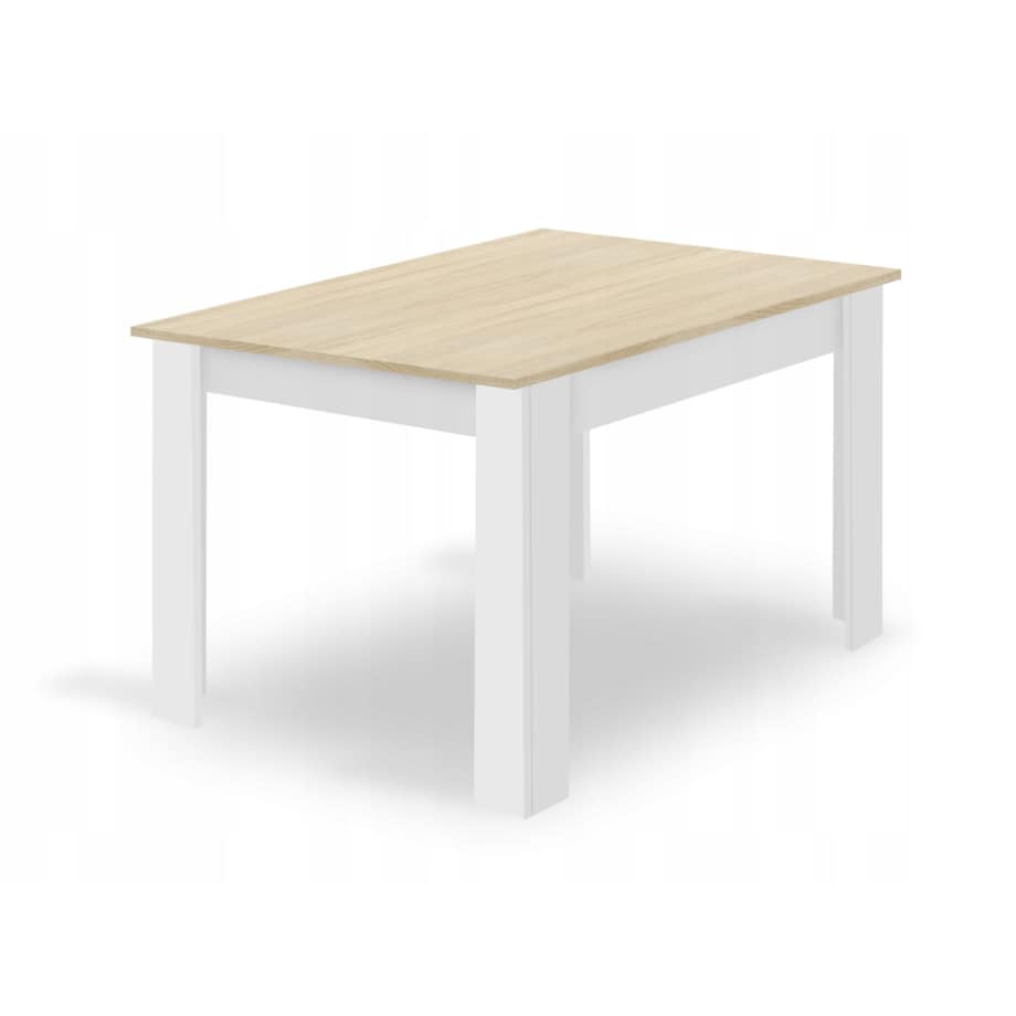 Zestaw Stół Do Jadalni Kuchni Salonu Biura Prostokątny 120X80 Dąb Sonoma + 4 Krzesła Mark Szare