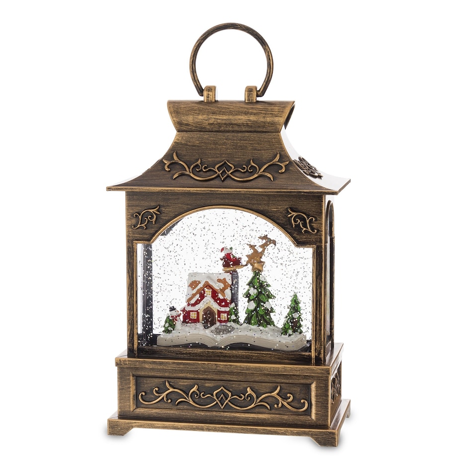 Lampion świąteczny LED pozytywka 29,5x16,5x9 cm LANTERA