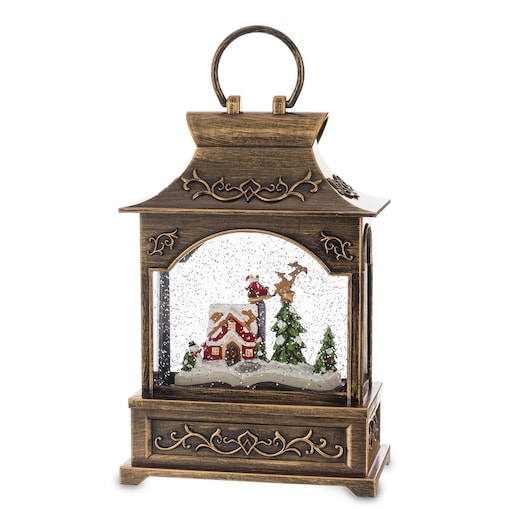 Lampion świąteczny LED pozytywka 29,5x16,5x9 cm LANTERA