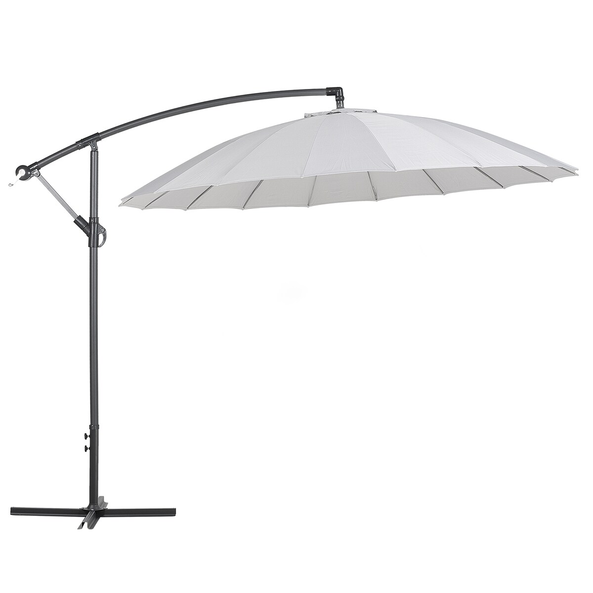 Parasol ogrodowy na wysięgniku 268 cm CALABRIA II Jasnoszary