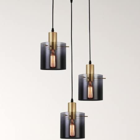 LAMPA wisząca DONATI 5223 Rabalux szklana OPRAWA zwis kaskada przydymiony złoty