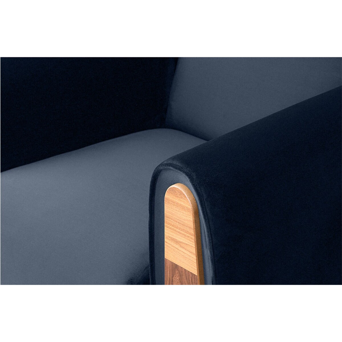 KONSIMO GUSTAVO Fotel do salonu w kolorze granatowym, aksamitny