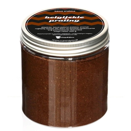 Kawa aromatyzowana mielona smak BELGIJSKIE PRALINY ARABICA Cup&You 200g na prezent upominek dla kobiety mężczyzny faceta mamy taty żony męża