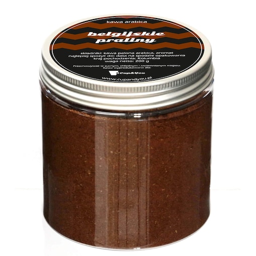 Kawa aromatyzowana mielona smak BELGIJSKIE PRALINY ARABICA Cup&You 200g na prezent upominek dla kobiety mężczyzny faceta mamy taty żony męża