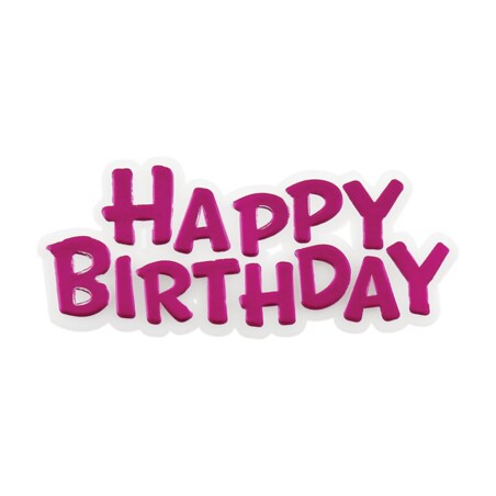 PME Świeczki różowe Happy Birthday (16 sztuk) różowy