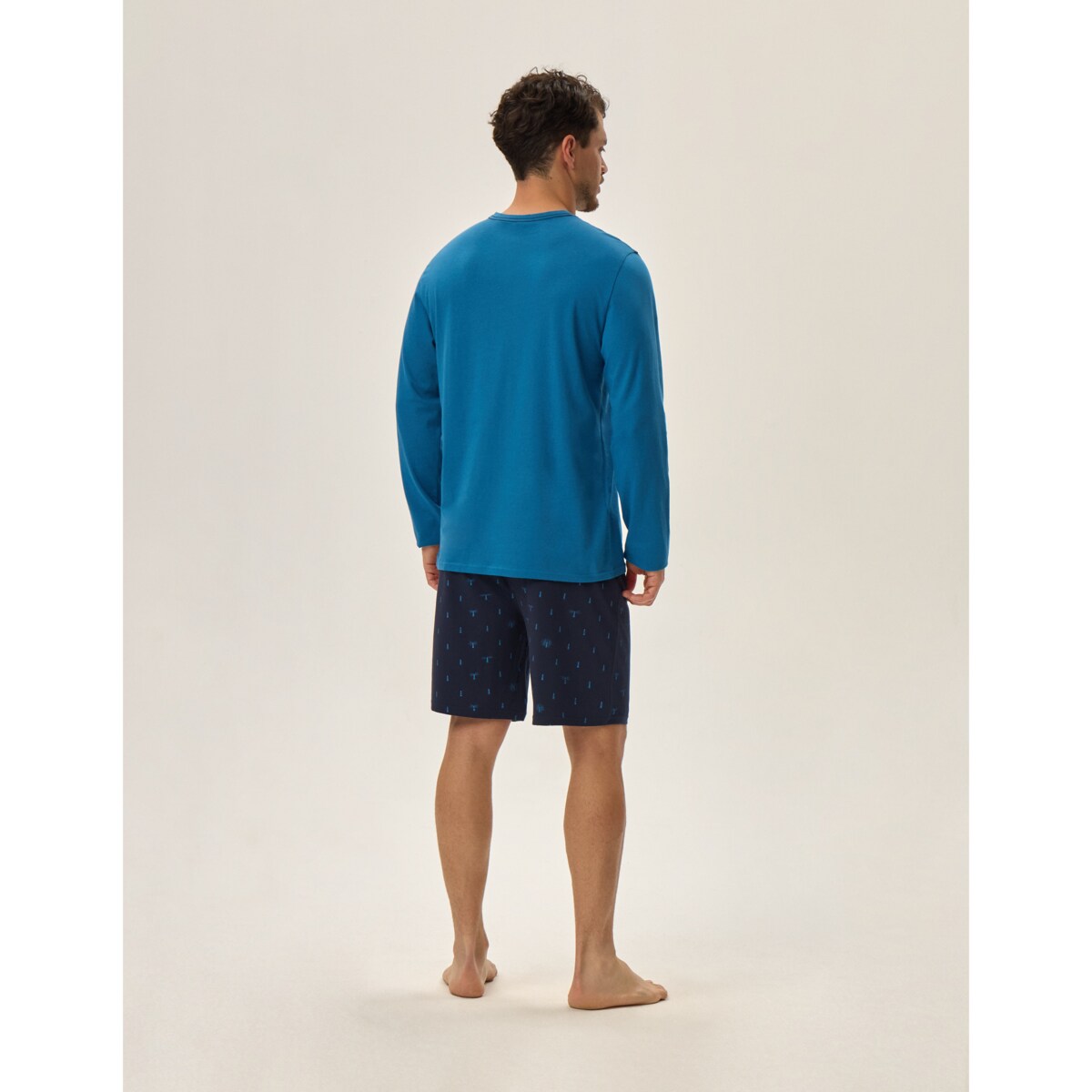 Piżama Jog 41907-55X Niebieska Niebieski, M