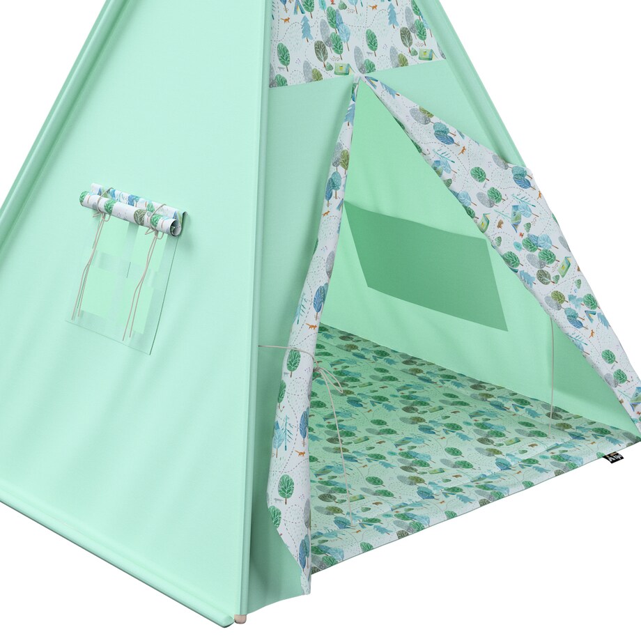 Mata do tipi, ecru-zielony, 110x110, Magic Collection