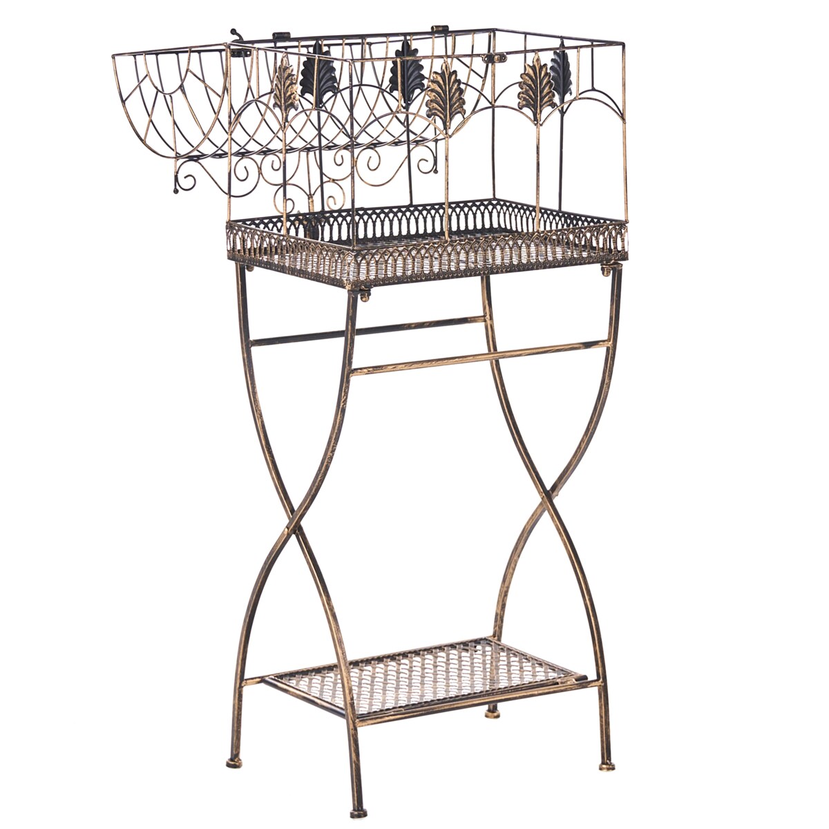 Zestaw 2 regałów z półkami SICILY Metal 122/90 cm 43/37 cm Czarny