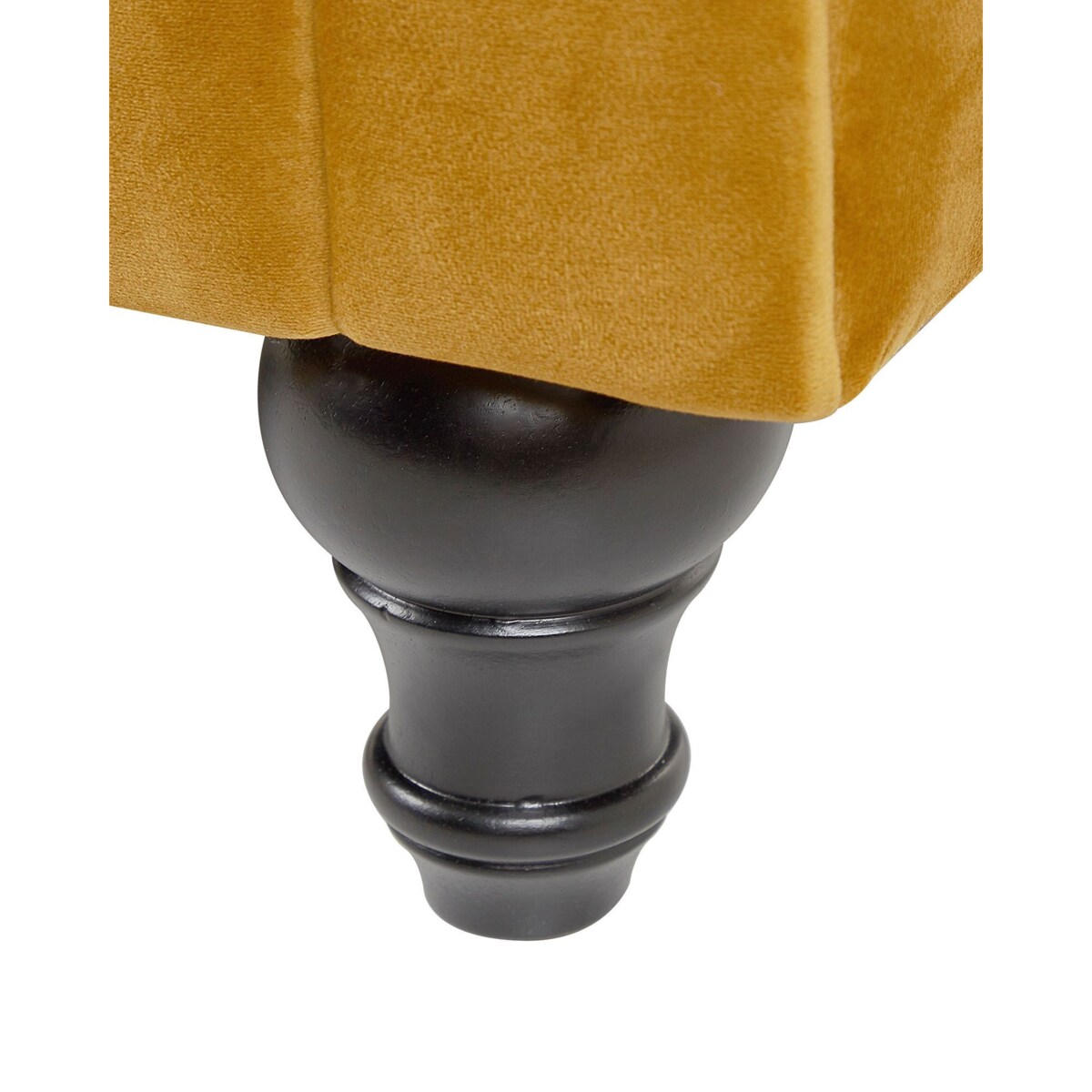 Fotel welurowy żółty CHESTERFIELD