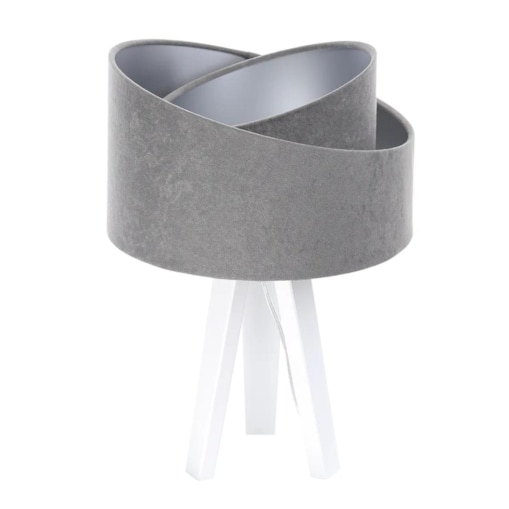 Lampa stołowa GEMSTONE szara/srebrna/biała