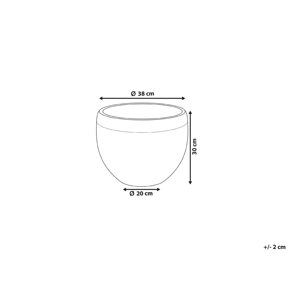 Doniczka 38x38x30 cm szara ZAKROS