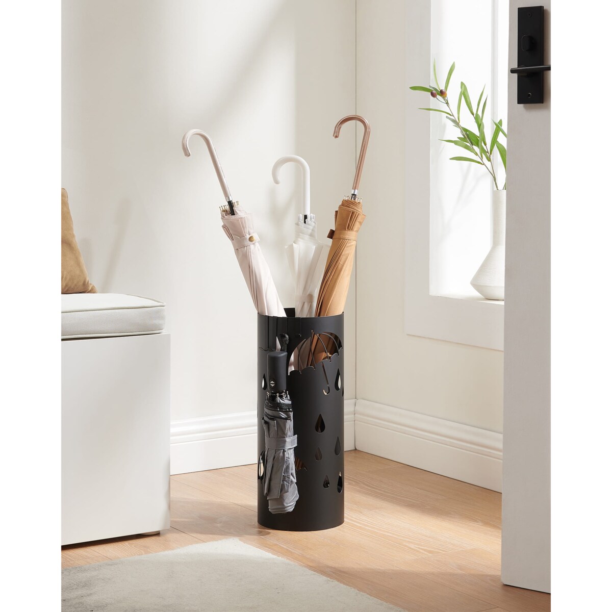 Parasolnik Metalowy 17X41 Cm Czarny