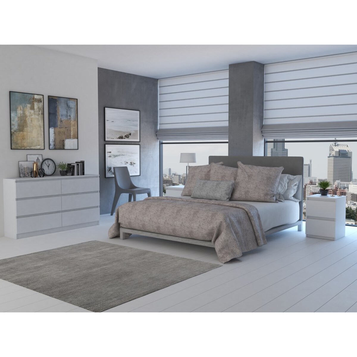 Szafka nocna Malwa M2 BIAŁY 2 sztuki