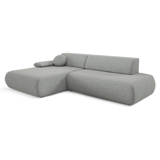 Narożnik rozkładany PENTI z pojemnikiem na pościel, lewy, szary