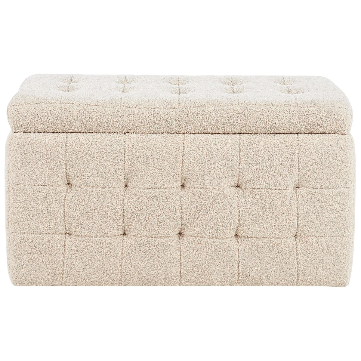 Puf ze schowkiem boucle beżowy MICHIGAN