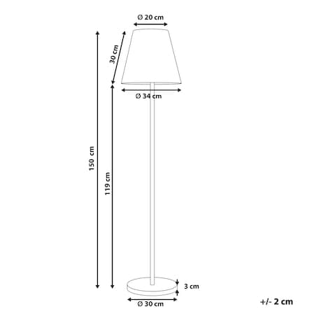 Lampa ogrodowa stojąca solarna LED FONESCA Z pilotem Biały