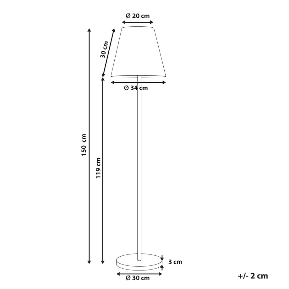 Lampa ogrodowa stojąca solarna LED FONESCA Z pilotem Biały