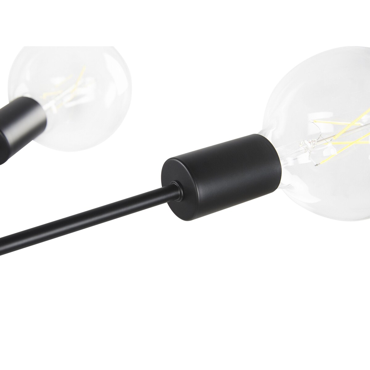 Lampa sufitowa 6-punktowa metalowa czarna KIDANE