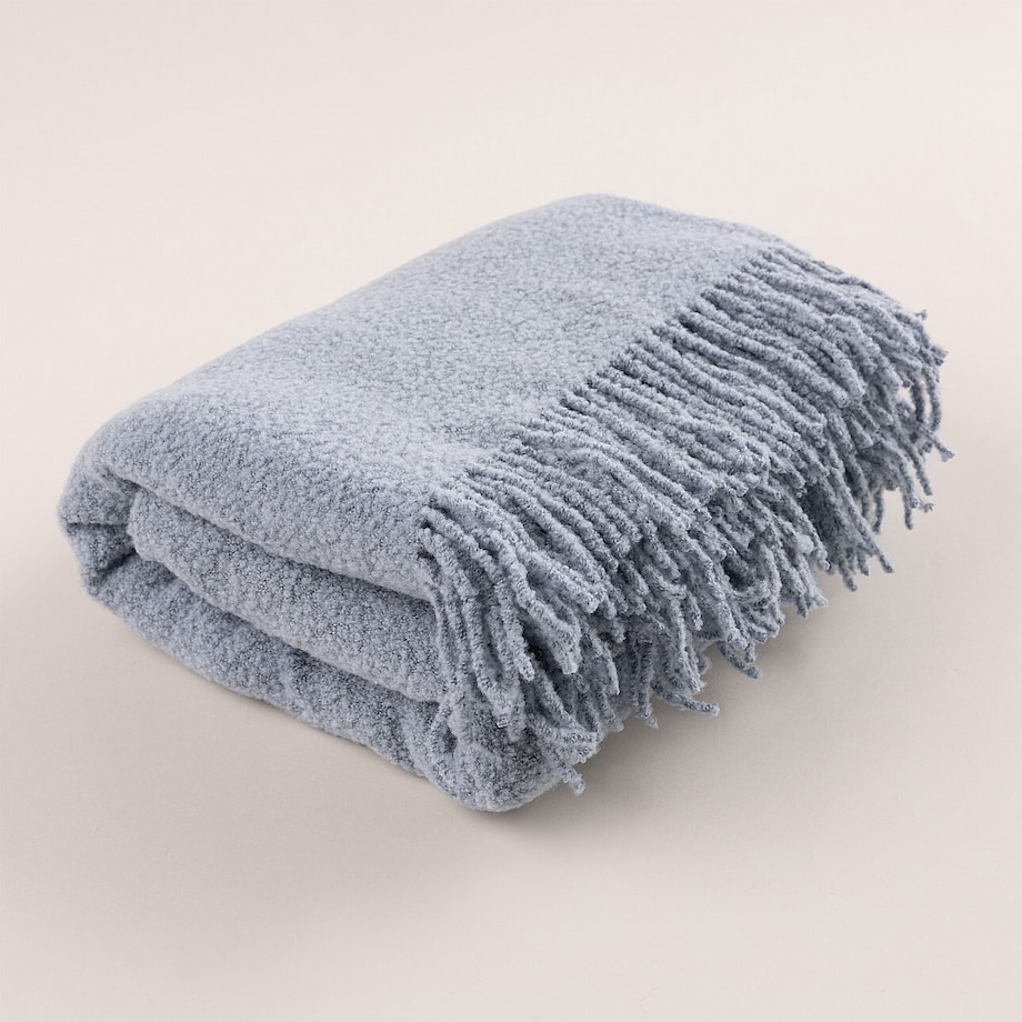 Pled Boucle 140x200 cm dusty blue, 140x200 cm
