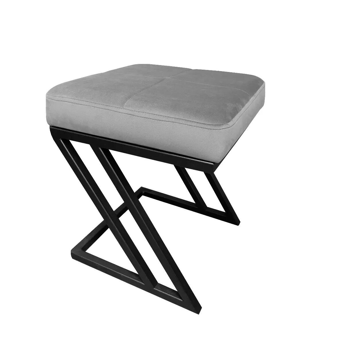 Pufa ZAZU MG VELVET szara