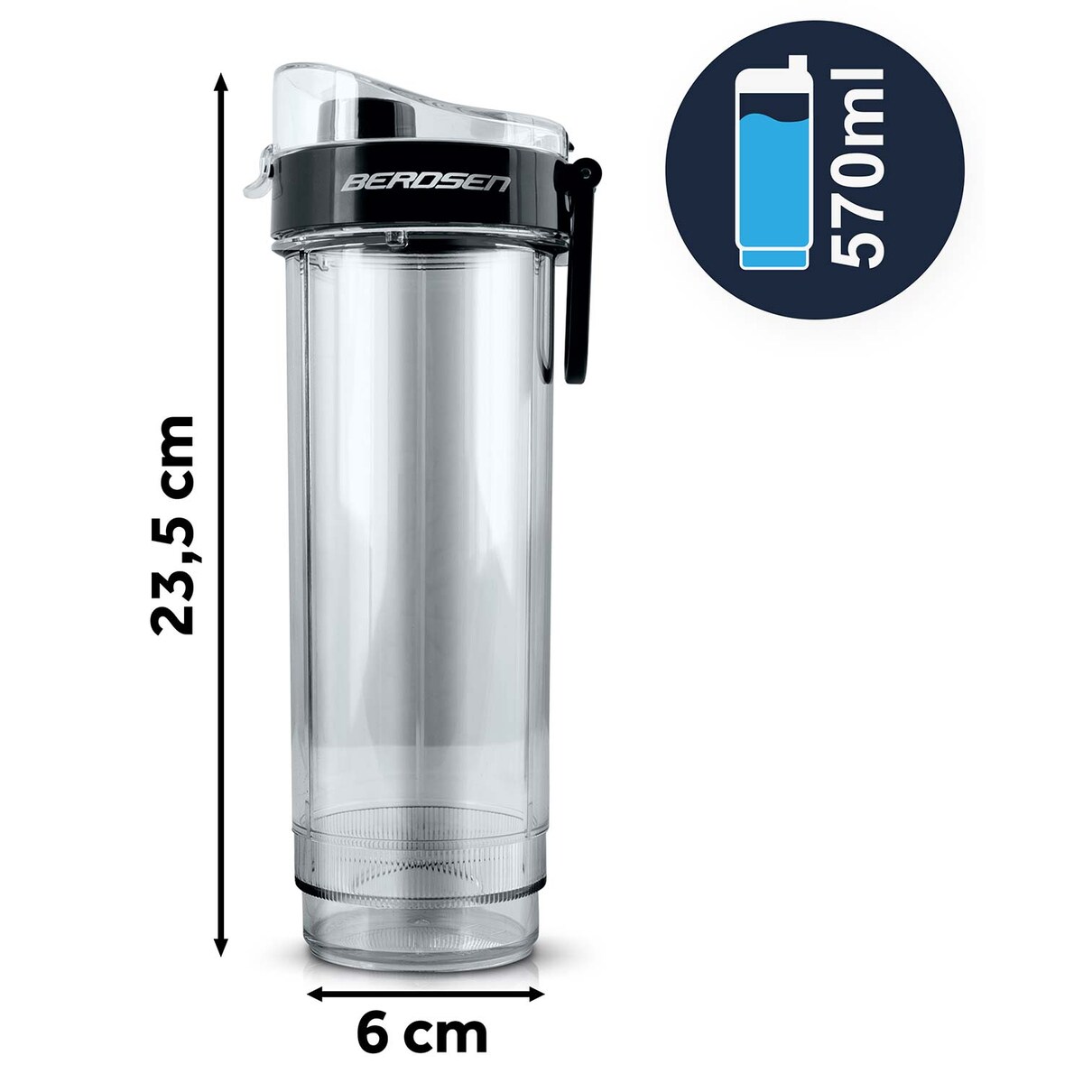 Butelka bidon 570ml Berdsen BD-757 uchwyt i ustnik BPA Free 375700