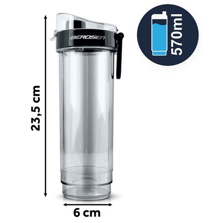 Butelka bidon 570ml Berdsen BD-757 uchwyt i ustnik BPA Free 375700