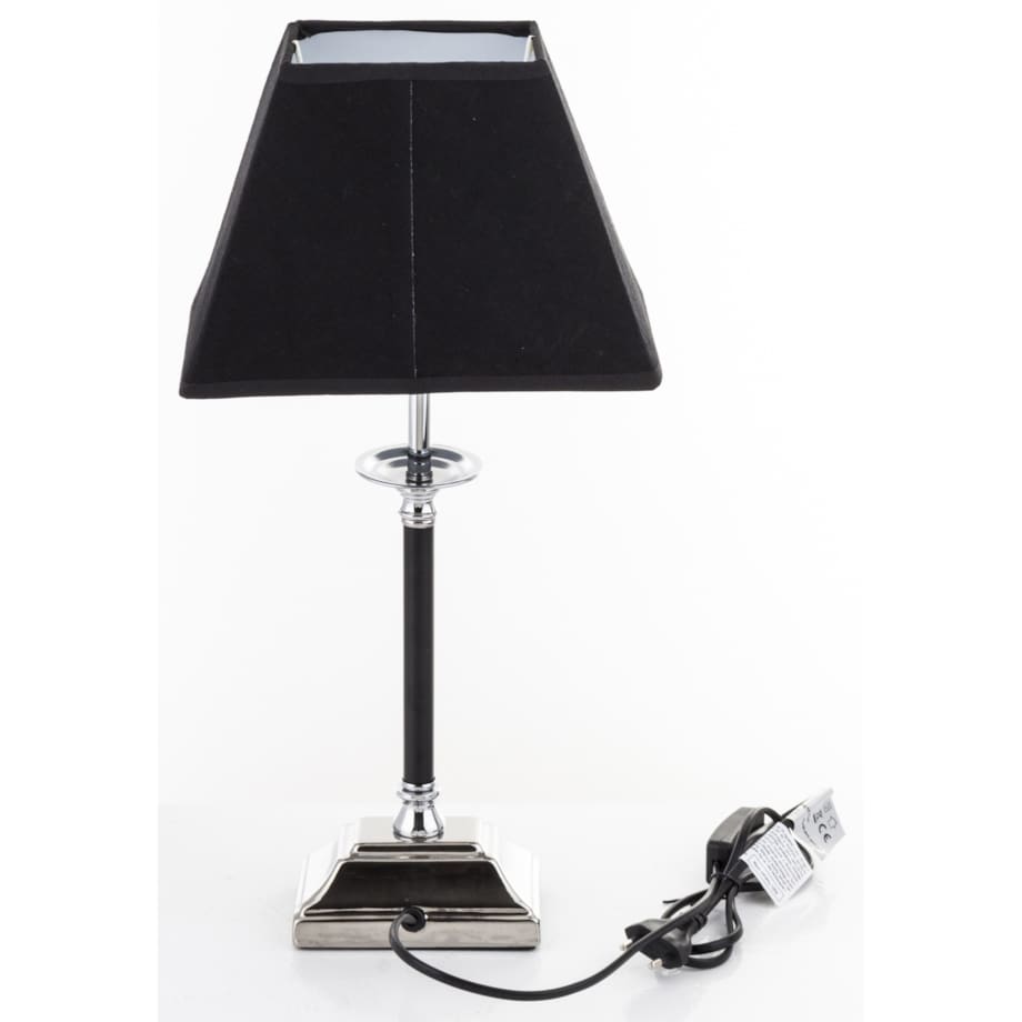Lampa stołowa 48x14x23 cm MAUD z trapezowym czarnym abażurem