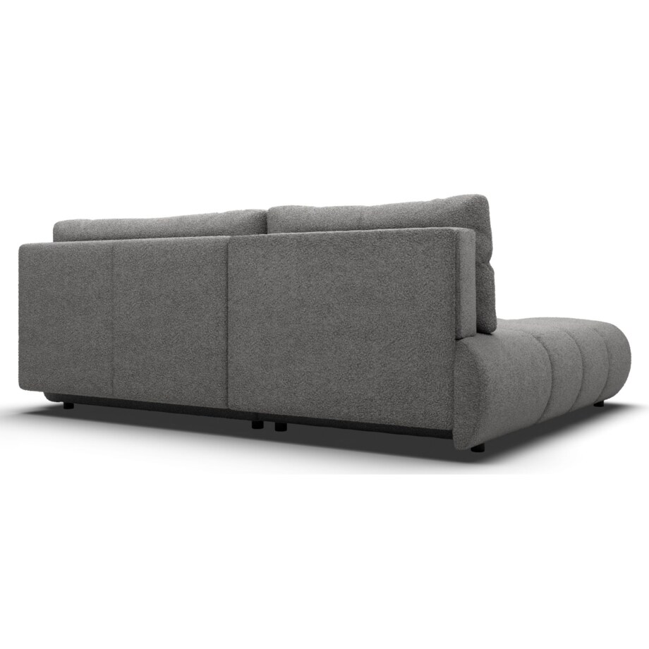 Pikowany Narożnik MILA rozkładany bez boczków lewy szary