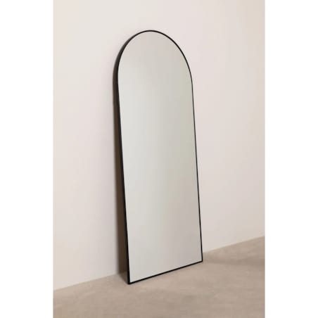 Lustro pólowalne w metalowej ramie czarne 80x180 cm Inys