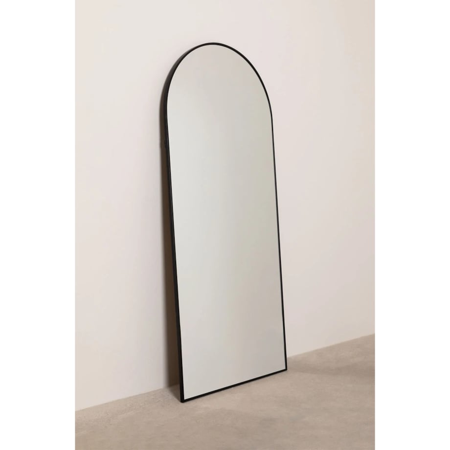 Lustro pólowalne w metalowej ramie czarne 80x180 cm Inys