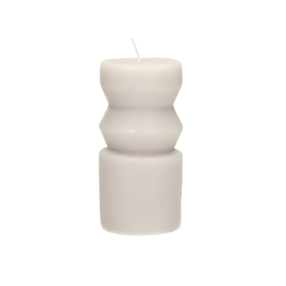 Świeca Cornelia 14cm light grey, 6,5 x 14 cm