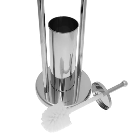 Szczotka toaletowa do WC z uchwytem na papier KINGHOFF srebrny