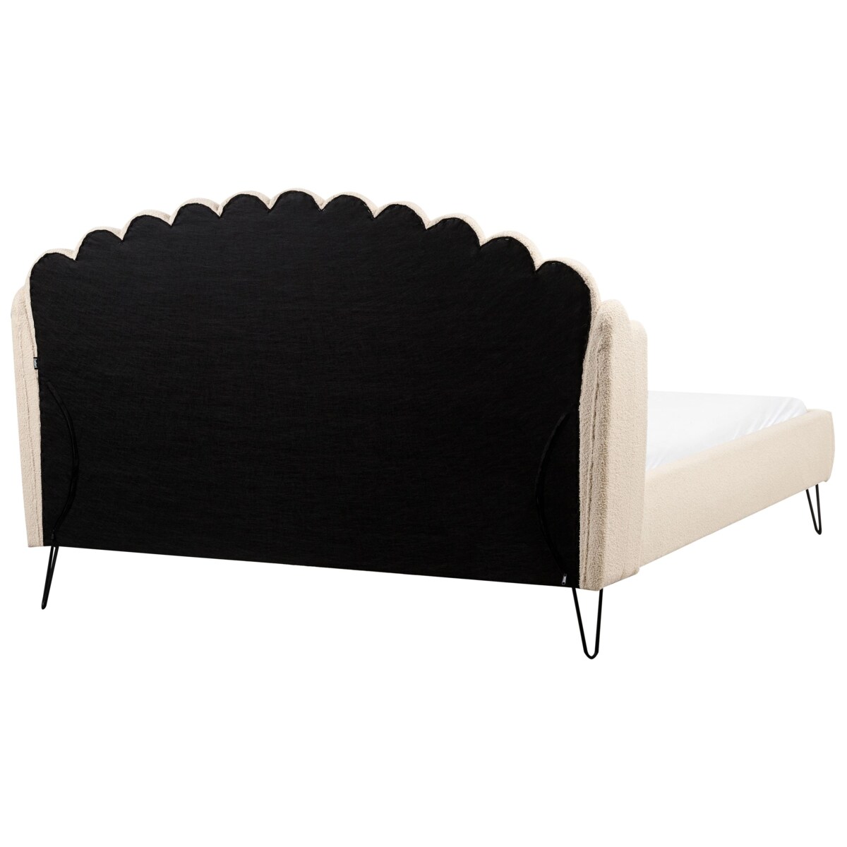 Łóżko Boucle AMBILLOU 180 x 200 cm Beżowy