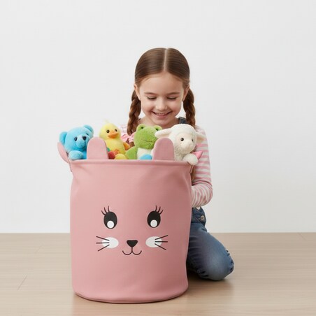 Kosz na zabawki klocki zamykany ze ściągaczem duży XXL organizer pojemnik