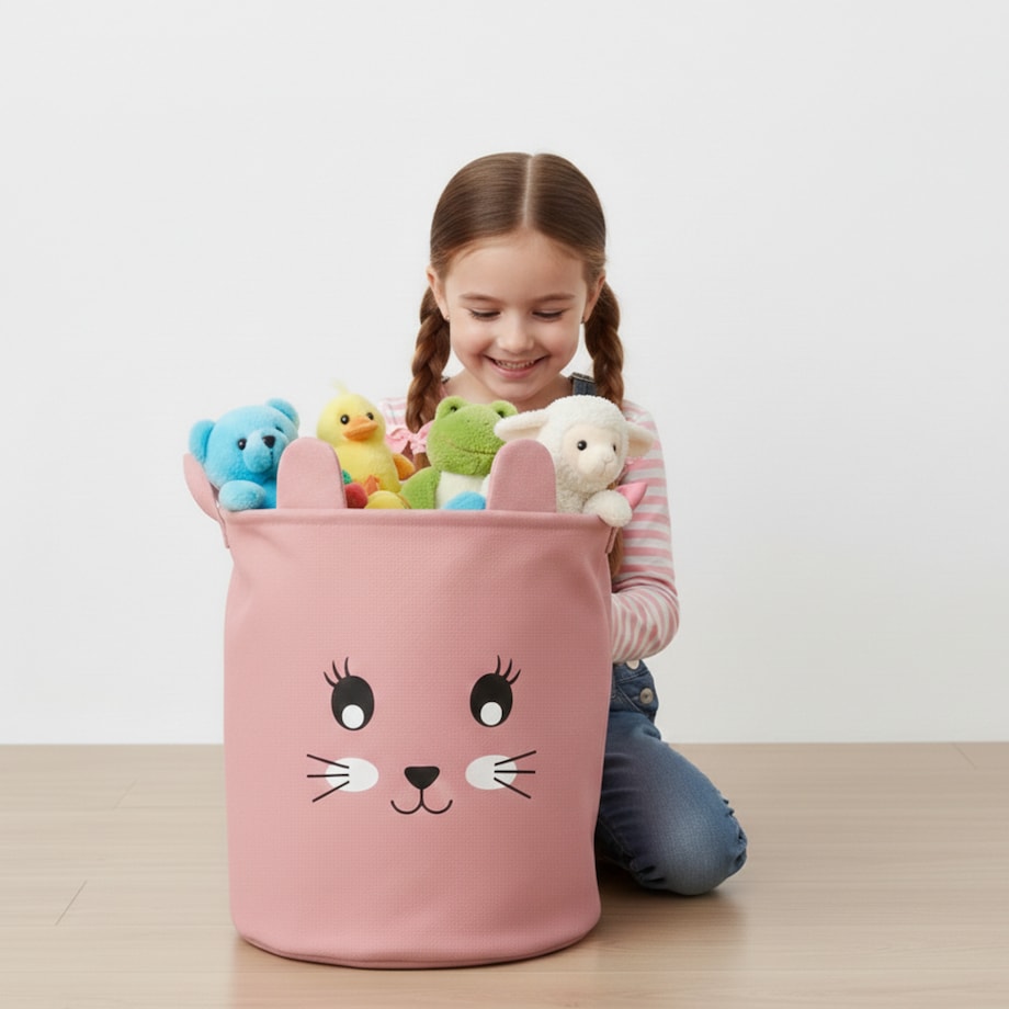 Kosz na zabawki klocki zamykany ze ściągaczem duży XXL organizer pojemnik