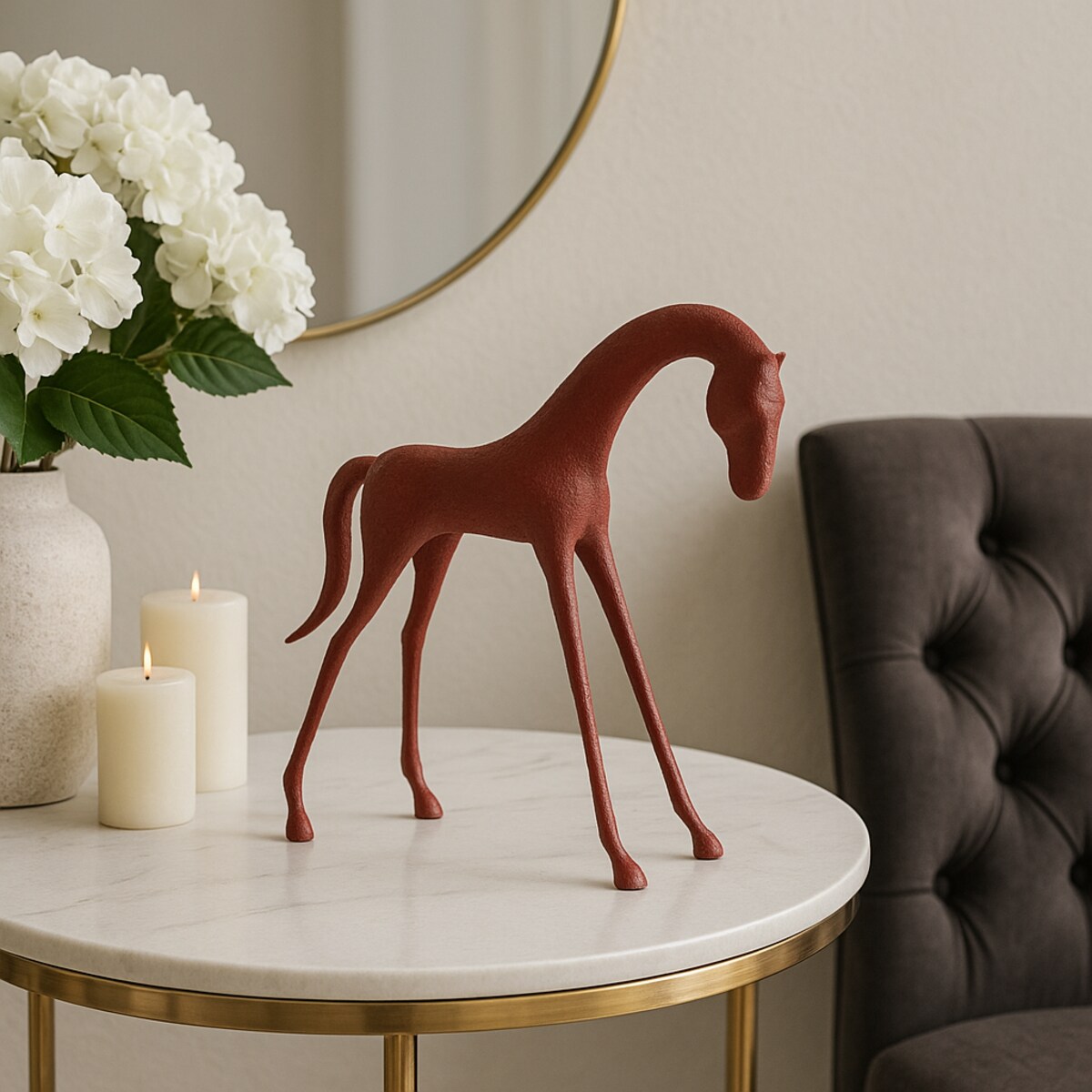 FIGURKA DEKORACYJNA COCO L CZERWONY