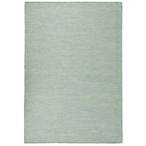 vidaXL Dywan zewnętrzny o płaskim splocie, 160x230 cm, turkusowy