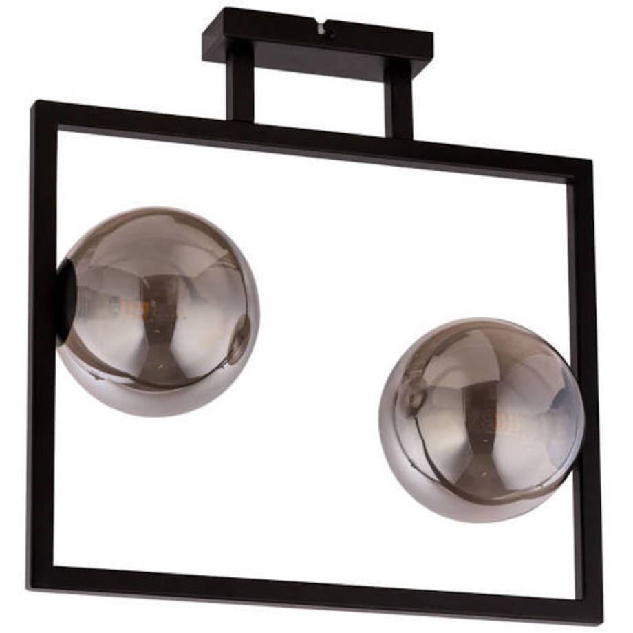 Modernistyczna LAMPA sufitowa COSMIC 32127 Sigma metalowa OPRAWA loftowa ramka szklane kule czarne przydymione