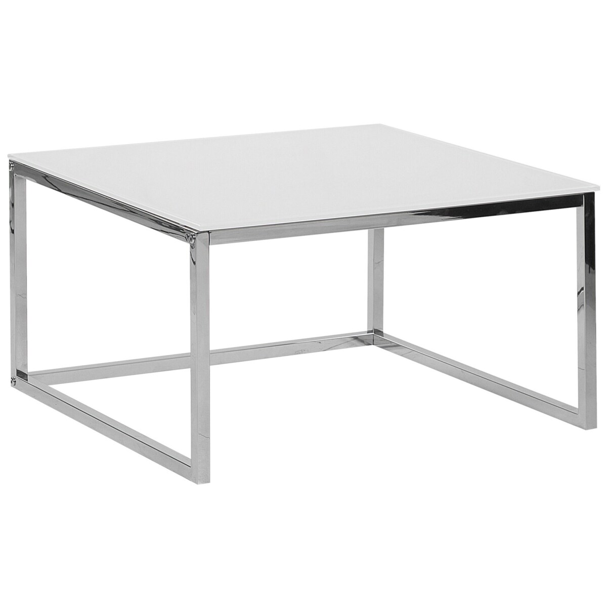 Zestaw 2 stolików kawowych BREA Szkło hartowane Biały