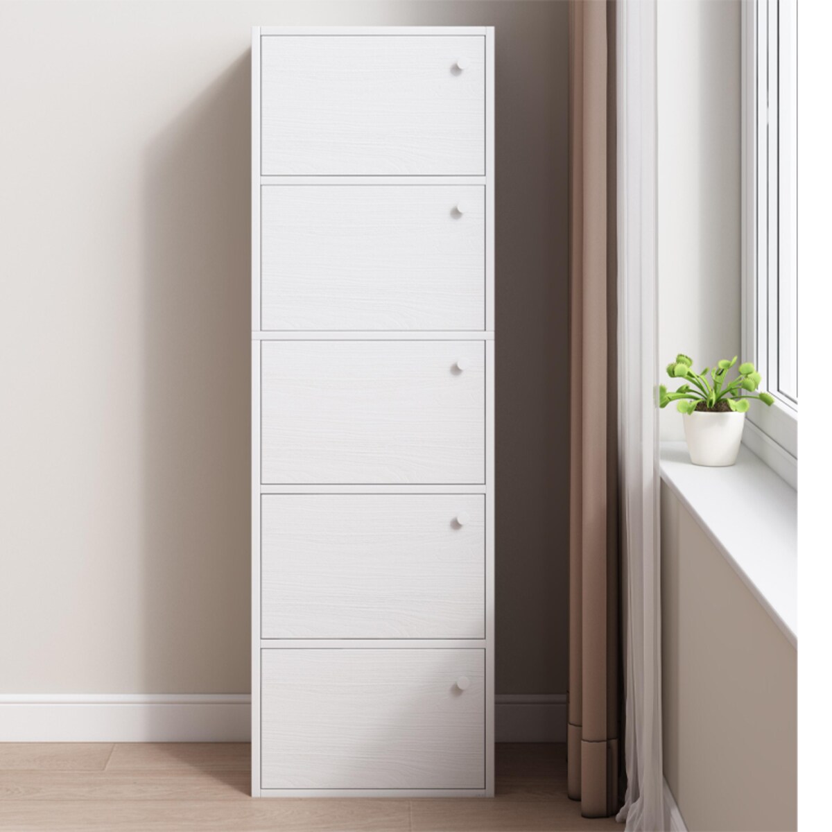 Nowoczesna pojemna komoda szafka duża biała skandynawski loft retro