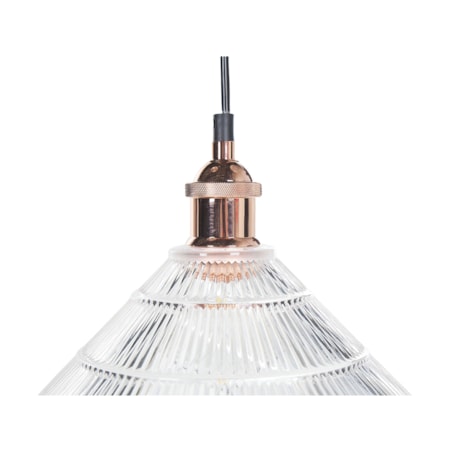 Lampa wisząca szklana 3-punktowa transparentna CURONE