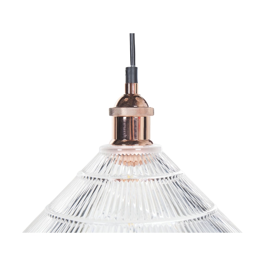 Lampa wisząca szklana 3-punktowa transparentna CURONE